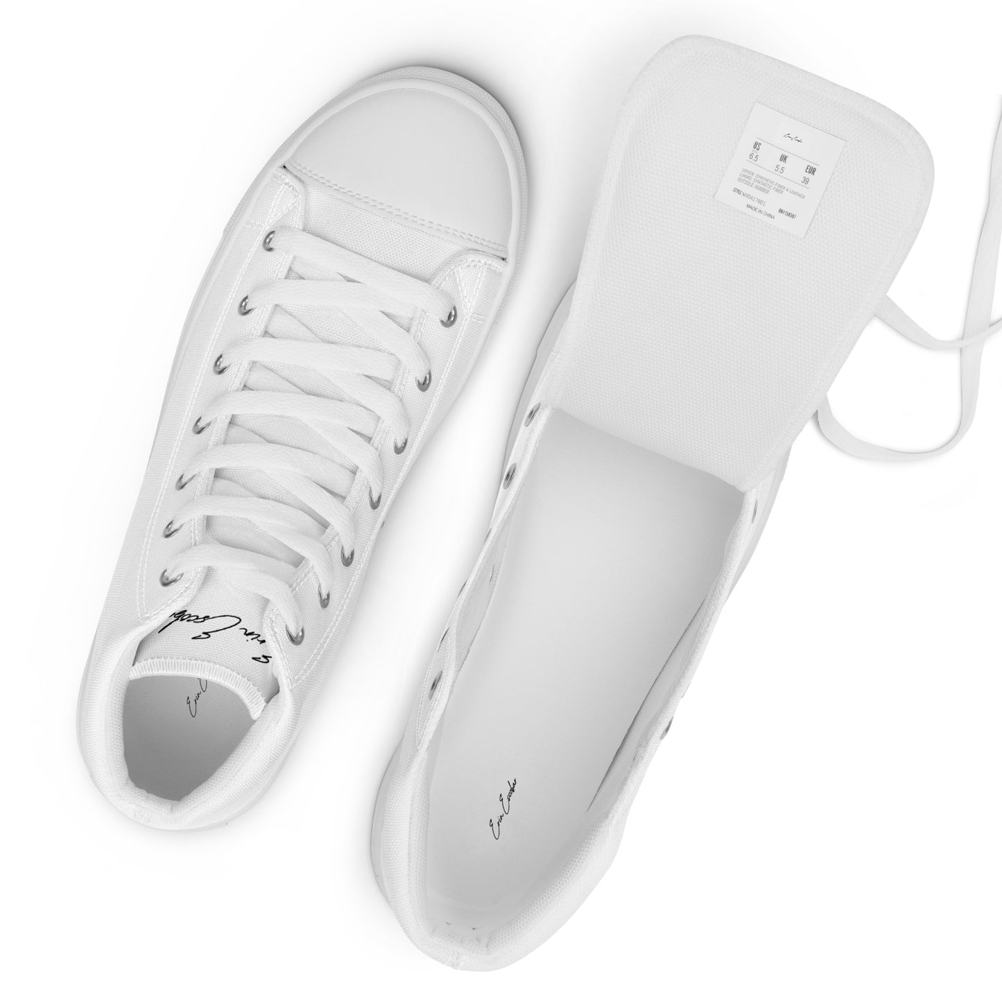 Erin Escobar's Signature Men’s high top shoes